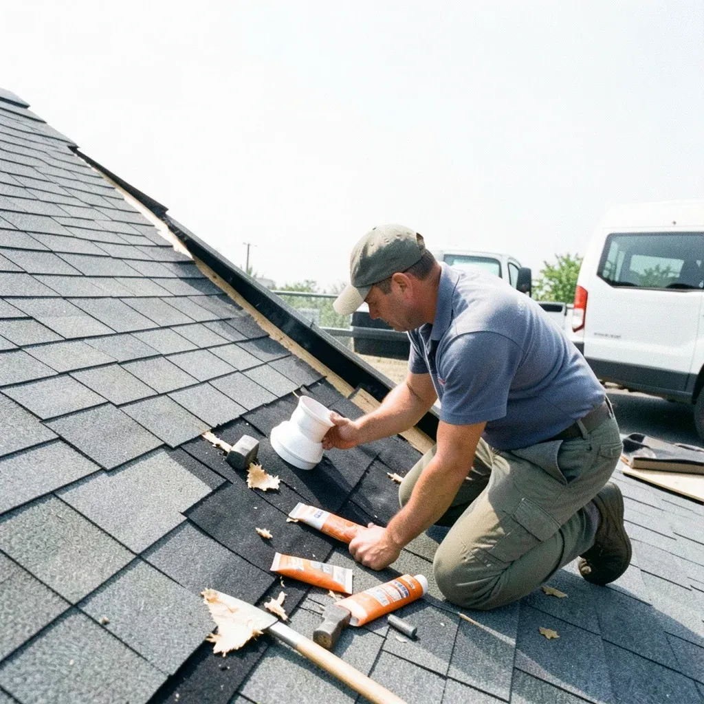Roof leak repair at a home in Trenton, NJ